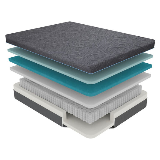 Homelegance  - Mira 14" California King Gel-Infused Memory Foam Hybrid Mattress in Dark gray - MT-H14CK  view 2