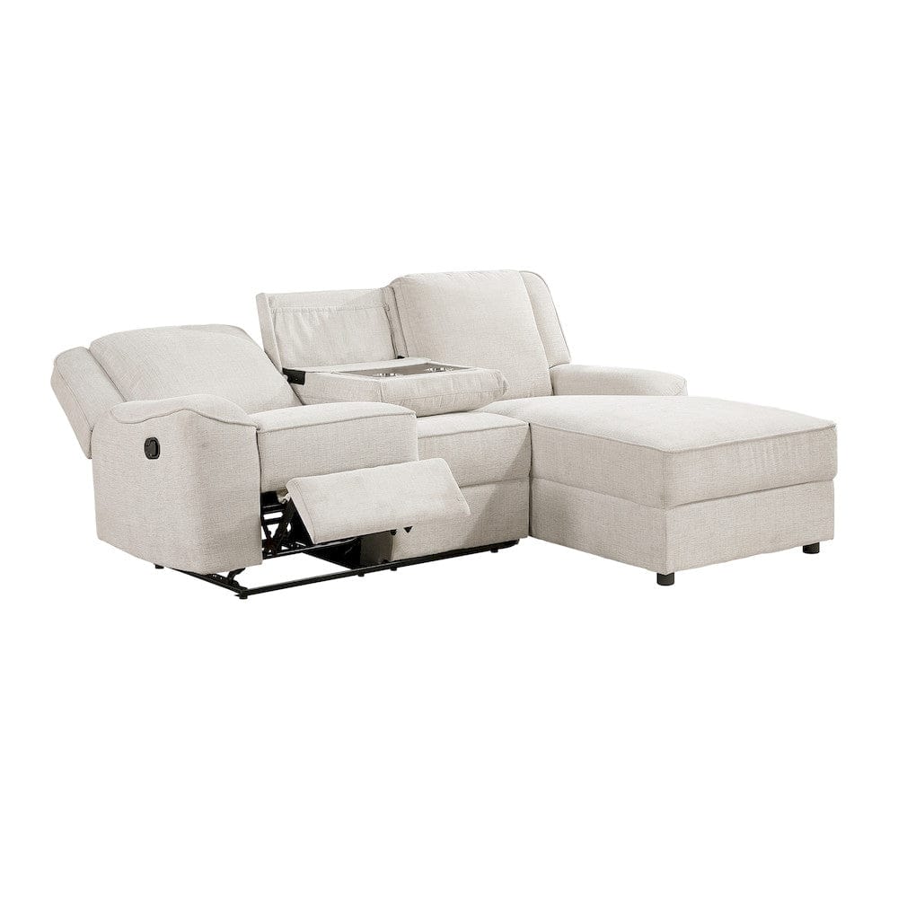 Homelegance  - Monterey 2-Piece Reclining Sectional W/ Right Chaise in Beige - 8530BExSC  view 6