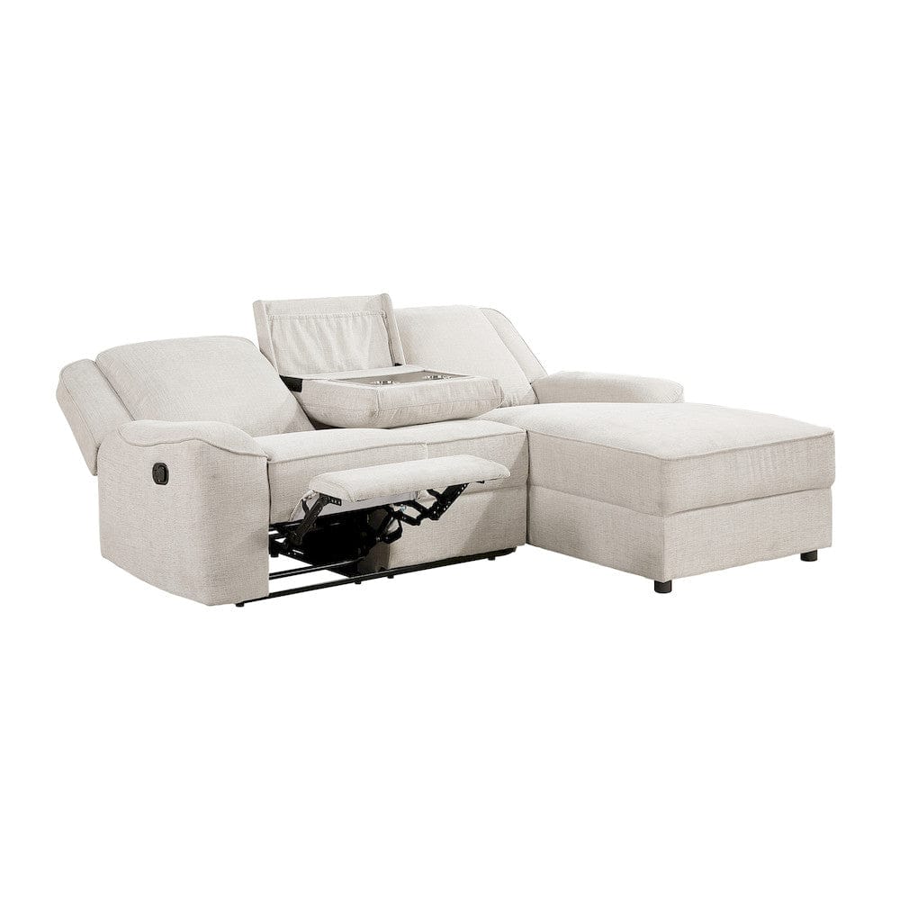 Homelegance  - Monterey 2-Piece Reclining Sectional W/ Right Chaise in Beige - 8530BExSC  view 7