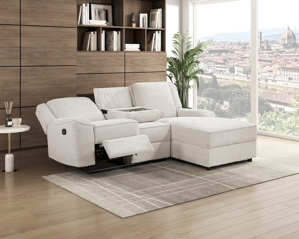 Homelegance  - Monterey 2-Piece Reclining Sectional W/ Right Chaise in Beige - 8530BExSC  view 10