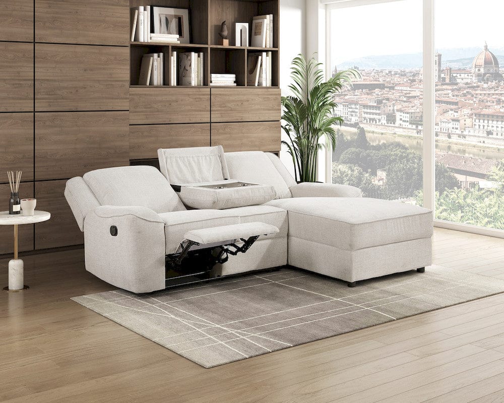 Homelegance  - Monterey 2-Piece Reclining Sectional W/ Right Chaise in Beige - 8530BExSC  view 11