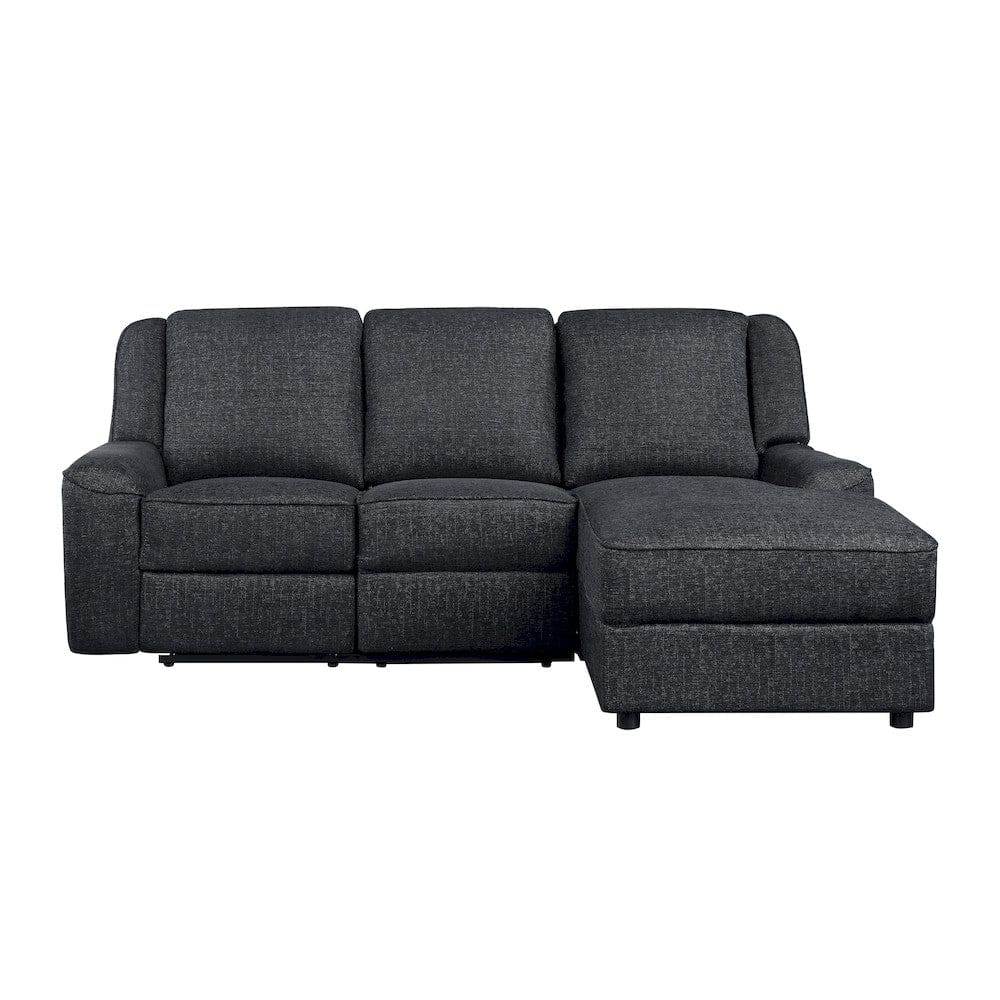 Homelegance  - Monterey 2-Piece Reclining Sectional W/ Right Chaise in Ebony - 8530EBxSC  view 1
