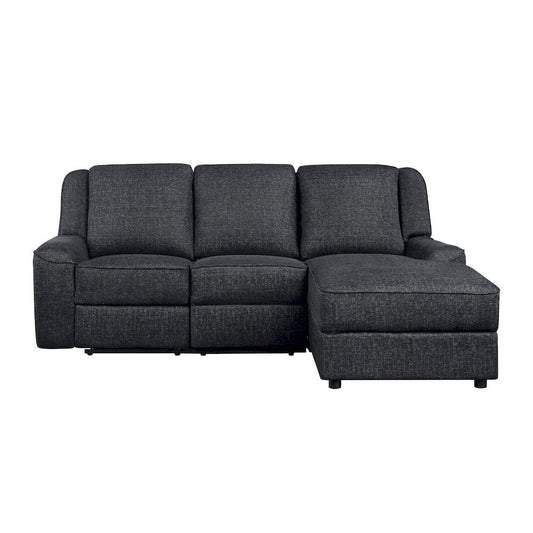 Homelegance  - Monterey 2-Piece Reclining Sectional W/ Right Chaise in Ebony - 8530EBxSC  view 1