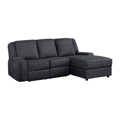 Homelegance  - Monterey 2-Piece Reclining Sectional W/ Right Chaise in Ebony - 8530EBxSC  view 2