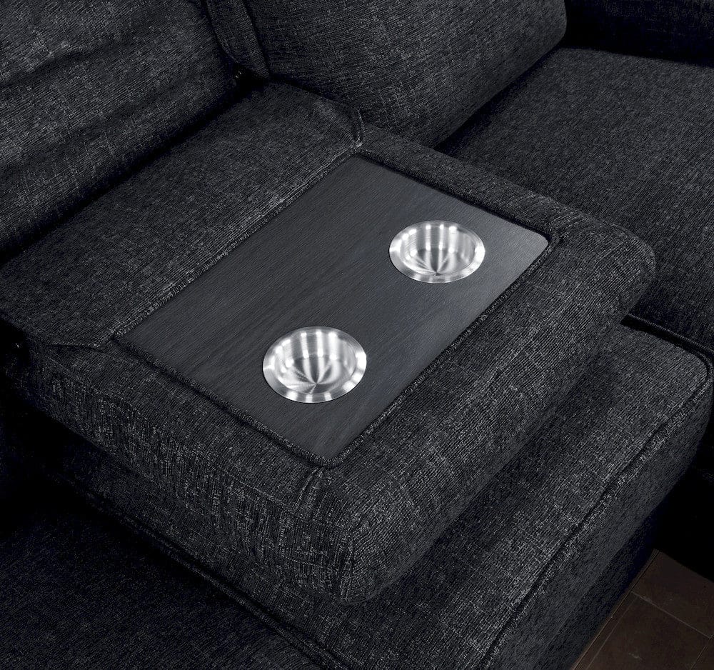 Homelegance  - Monterey 2-Piece Reclining Sectional W/ Right Chaise in Ebony - 8530EBxSC  view 4