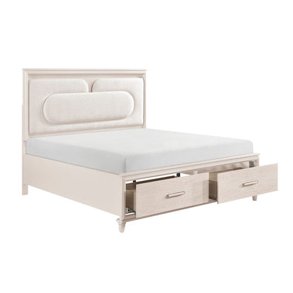 Homelegance  - Montrose California King Platform Bed W/ Footboard Storage in White - 2451K-1CKx  view 7