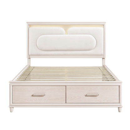 Homelegance  - Montrose California King Platform Bed W/ Footboard Storage in White - 2451K-1CKx  view 10