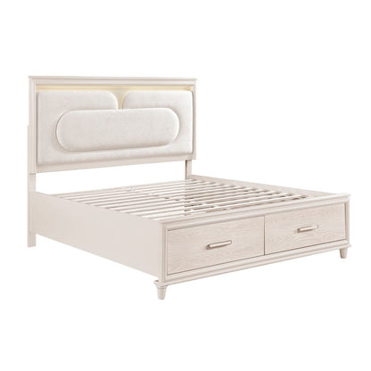 Homelegance  - Montrose California King Platform Bed W/ Footboard Storage in White - 2451K-1CKx  view 12