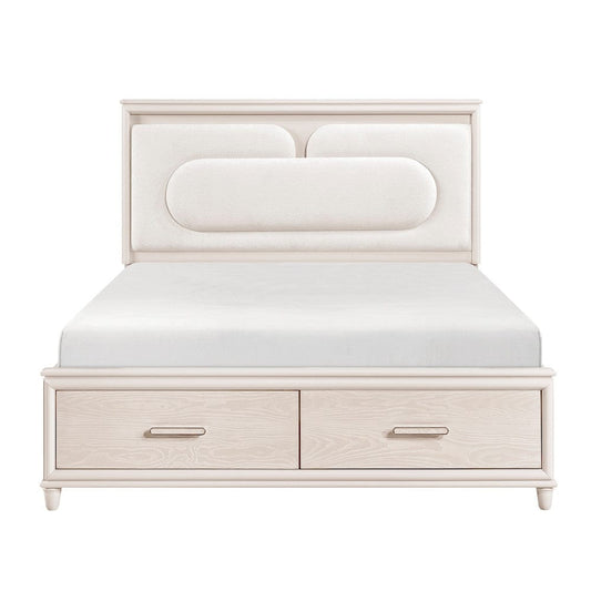 Homelegance  - Montrose Eastern King Platform Bed W/ Footboard Storage in White - 2451K-1EKx  view 1