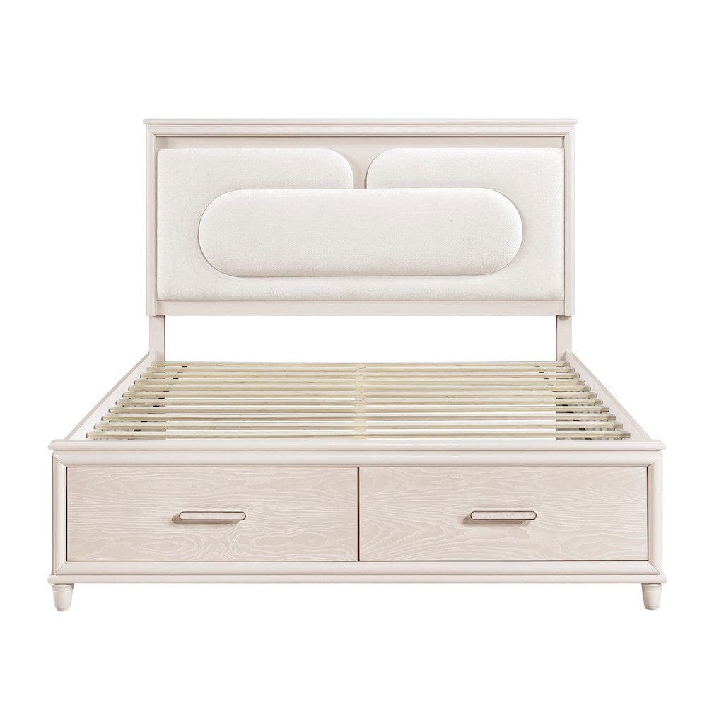 Homelegance  - Montrose Eastern King Platform Bed W/ Footboard Storage in White - 2451K-1EKx  view 2