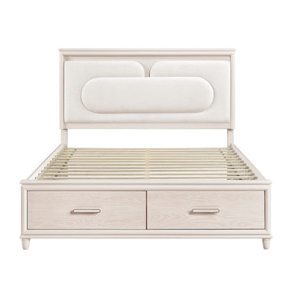 Homelegance  - Montrose Eastern King Platform Bed W/ Footboard Storage in White - 2451K-1EKx  view 2