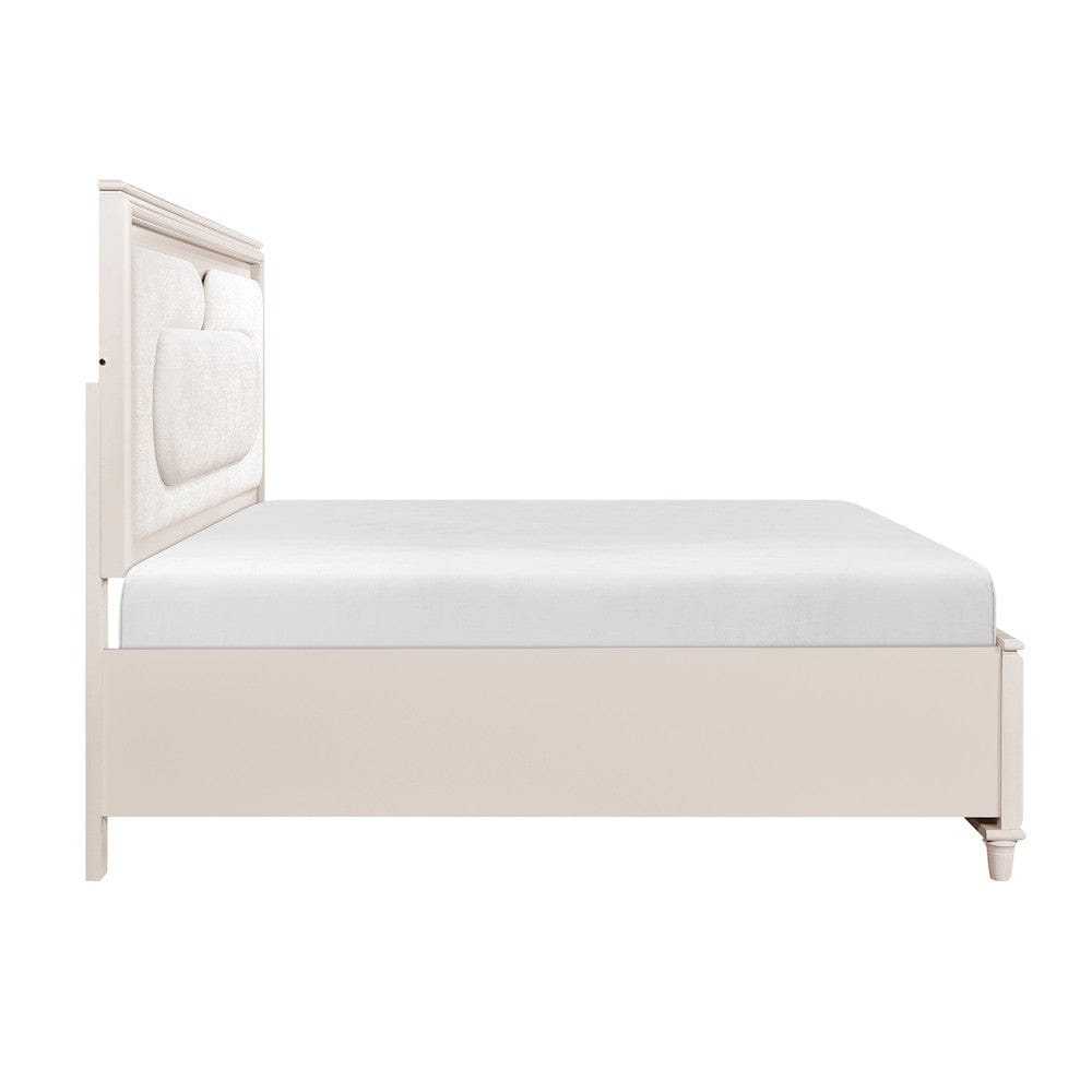 Homelegance  - Montrose Eastern King Platform Bed W/ Footboard Storage in White - 2451K-1EKx  view 5