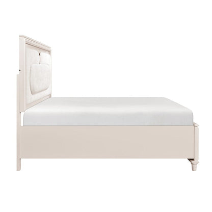 Homelegance  - Montrose Eastern King Platform Bed W/ Footboard Storage in White - 2451K-1EKx  view 5