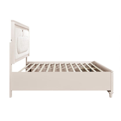 Homelegance  - Montrose Eastern King Platform Bed W/ Footboard Storage in White - 2451K-1EKx  view 6
