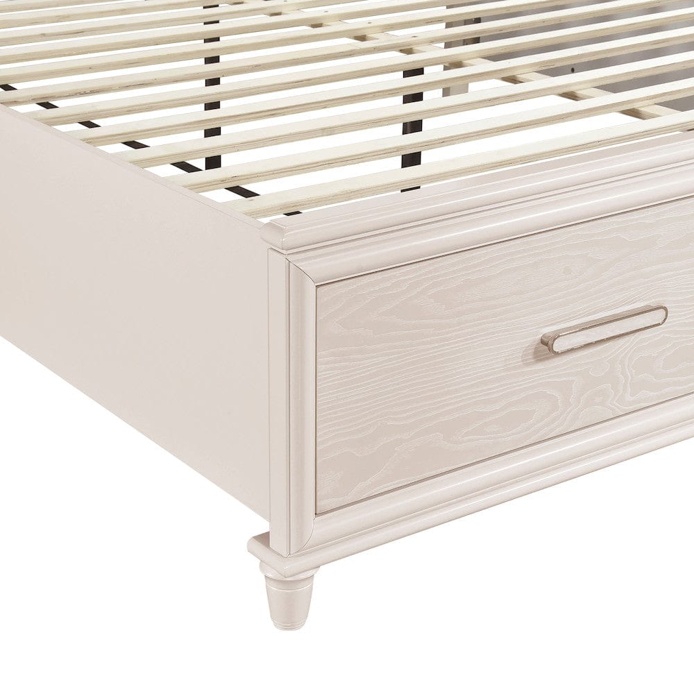 Homelegance  - Montrose Queen Platform Bed W/ Footboard Storage in White - 2451-1x  view 3