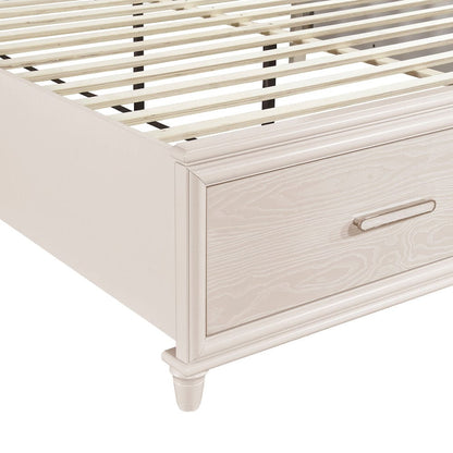 Homelegance  - Montrose Queen Platform Bed W/ Footboard Storage in White - 2451-1x  view 3