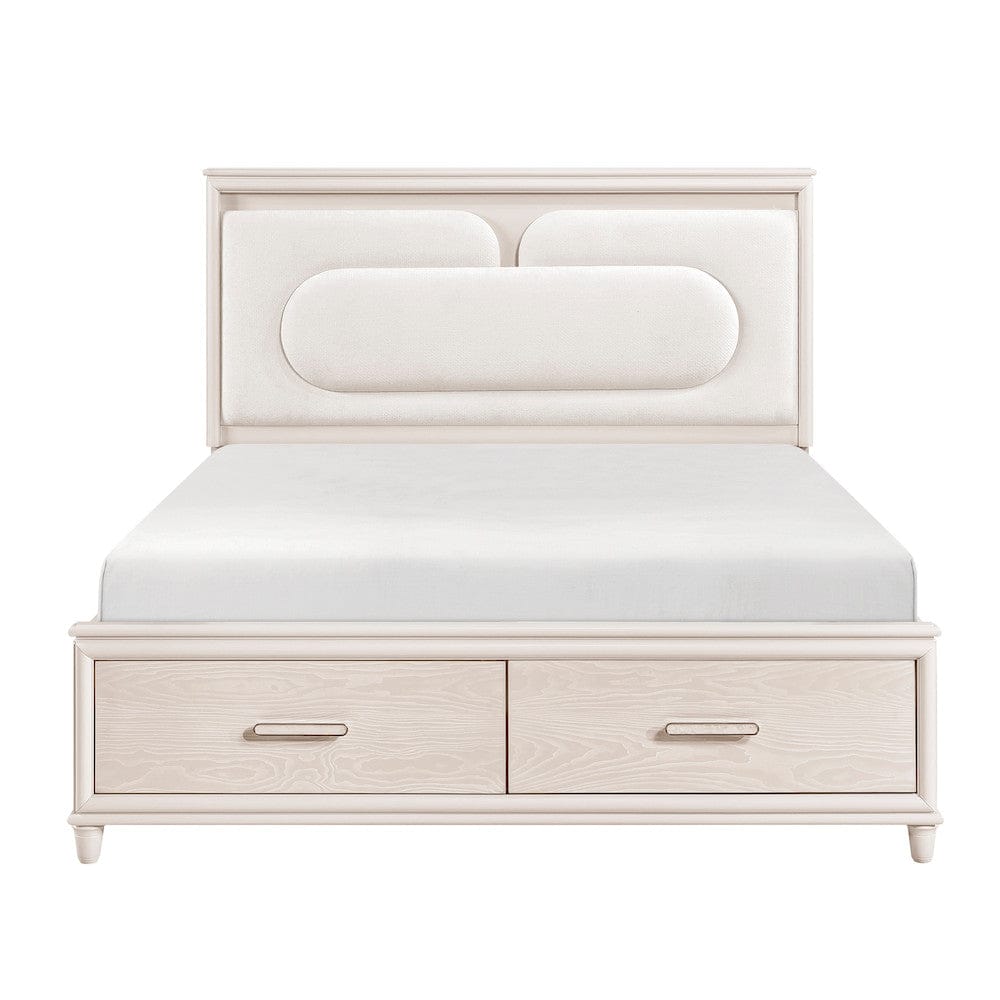 Homelegance  - Montrose Queen Platform Bed W/ Footboard Storage in White - 2451-1x  view 10