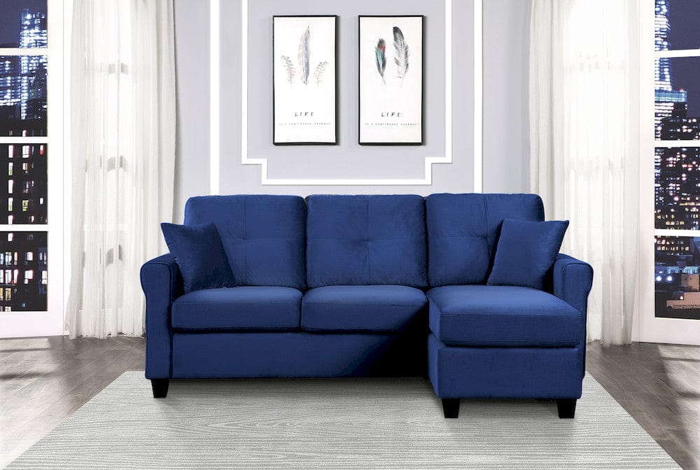 Homelegance  - Monty Reversible Sofa Chaise in Navy - 9411NV-3SC  view 6