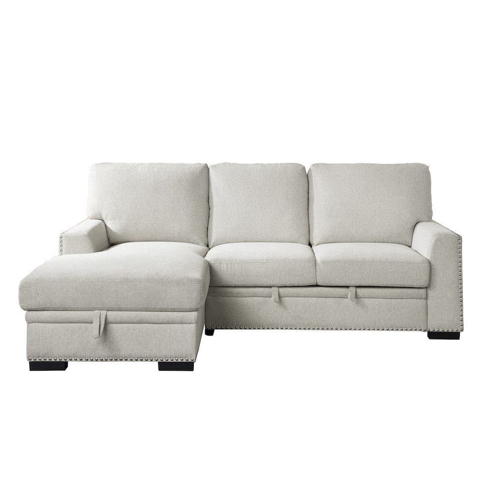 Homelegance  - Morelia 2-Piece Sectional W/ Pull-out Bed and Left Chaise W/ Hidden Storage in Beige - 9468BEx2LC2R  view 3