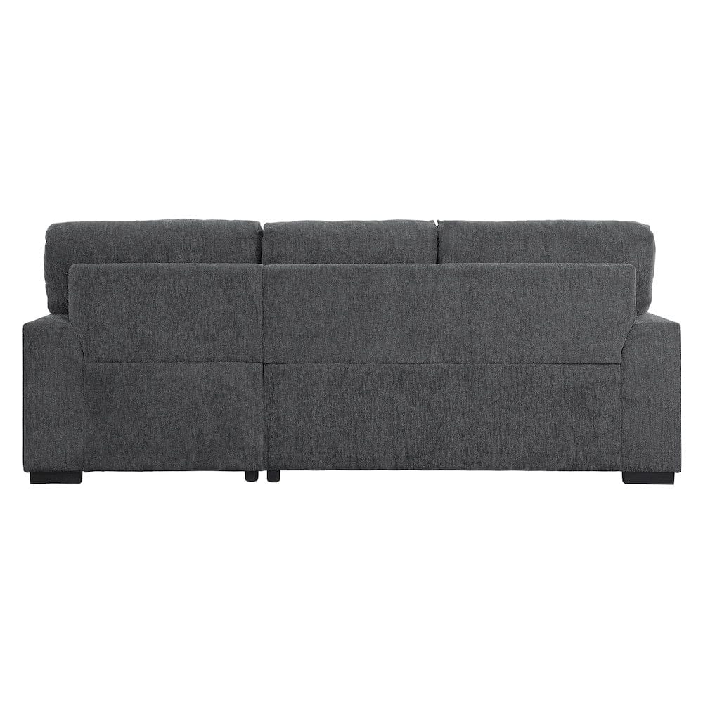 Homelegance  - Morelia 2-Piece Sectional W/ Pull-out Bed and Right Chaise W/ Hidden Storage in Charcoal - 9468CCx2RC2L  view 3