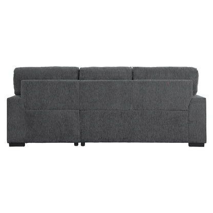 Homelegance  - Morelia 2-Piece Sectional W/ Pull-out Bed and Right Chaise W/ Hidden Storage in Charcoal - 9468CCx2RC2L  view 3