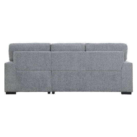 Homelegance  - Morelia 2-Piece Sectional W/ Pull-out Bed and Right Chaise W/ Hidden Storage in Gray - 9468DGx2RC2L  view 2