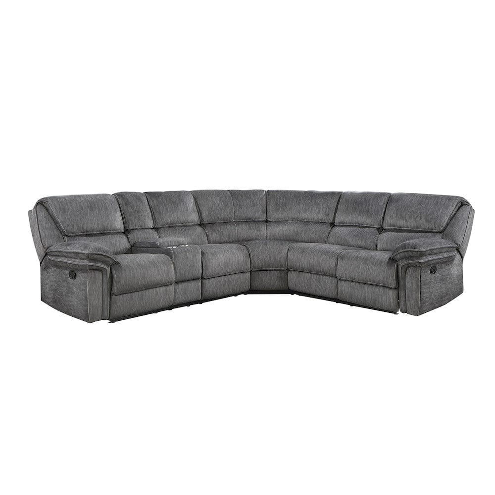 Homelegance  - Muirfield 3-Piece Reclining Sectional W/ Left Console in Gray - 9913x32LCN2R  view 1