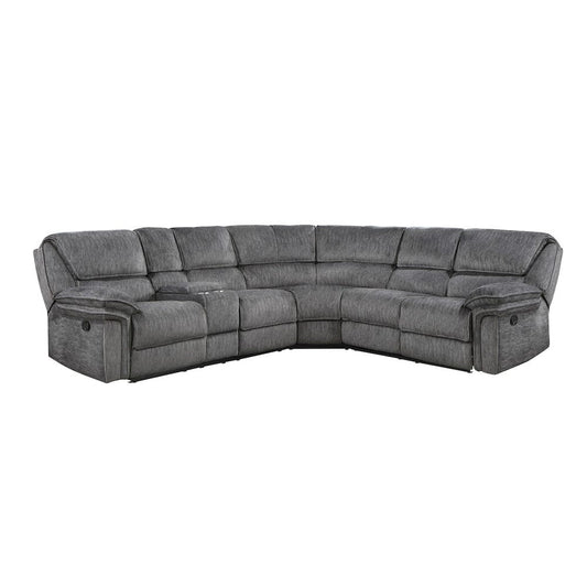 Homelegance  - Muirfield 3-Piece Reclining Sectional W/ Left Console in Gray - 9913x32LCN2R  view 1