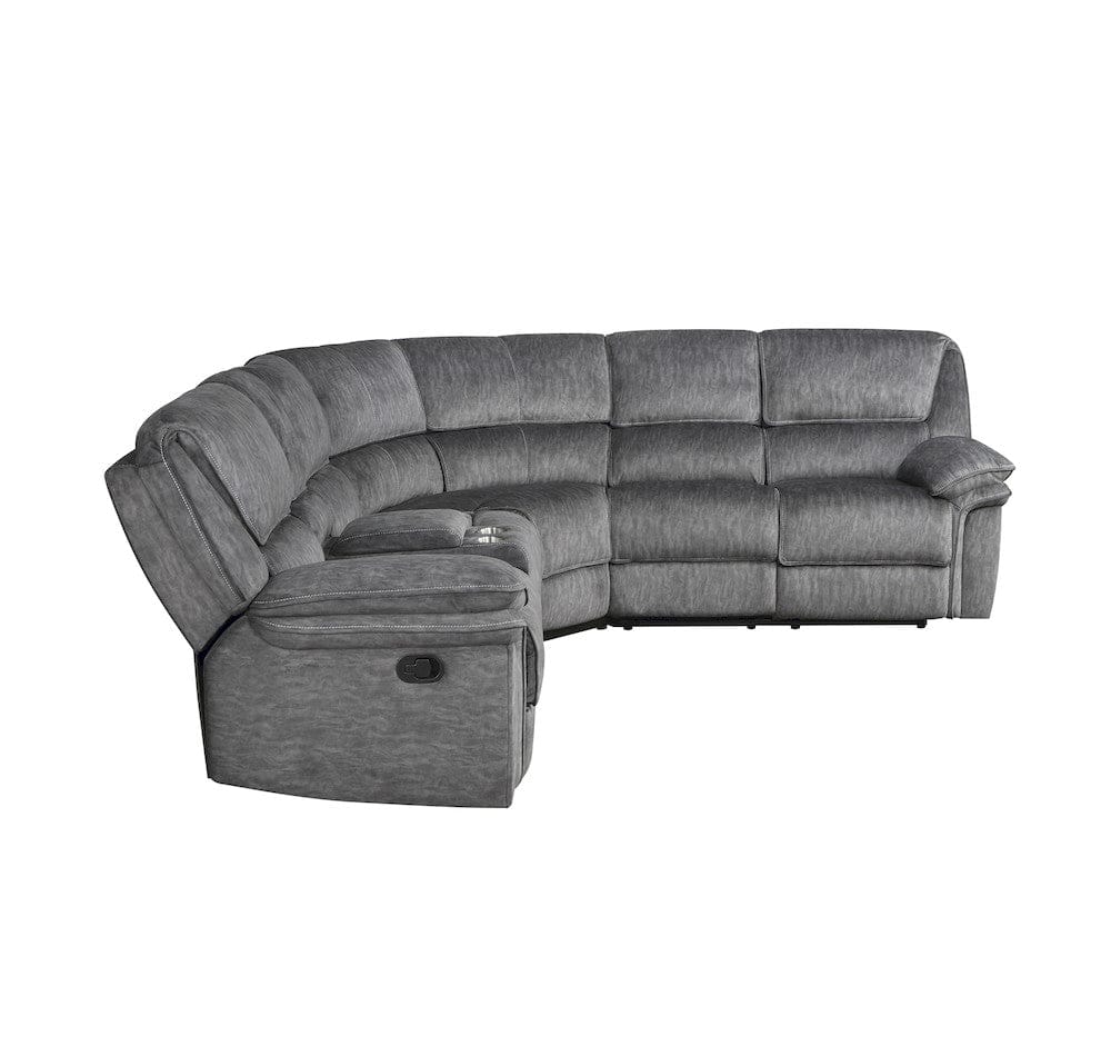 Homelegance  - Muirfield 3-Piece Reclining Sectional W/ Left Console in Gray - 9913x32LCN2R  view 2