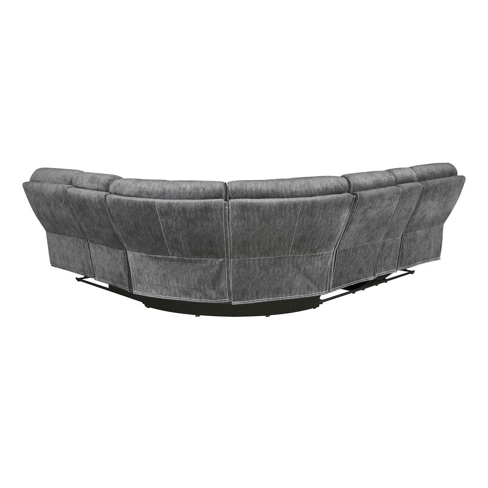 Homelegance  - Muirfield 3-Piece Reclining Sectional W/ Left Console in Gray - 9913x32LCN2R  view 4