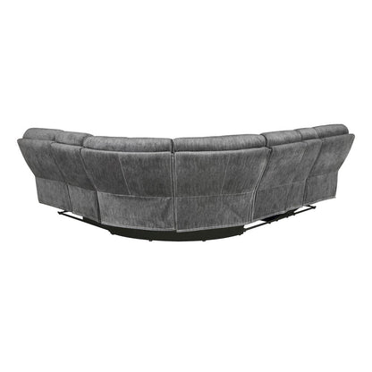 Homelegance  - Muirfield 3-Piece Reclining Sectional W/ Left Console in Gray - 9913x32LCN2R  view 4