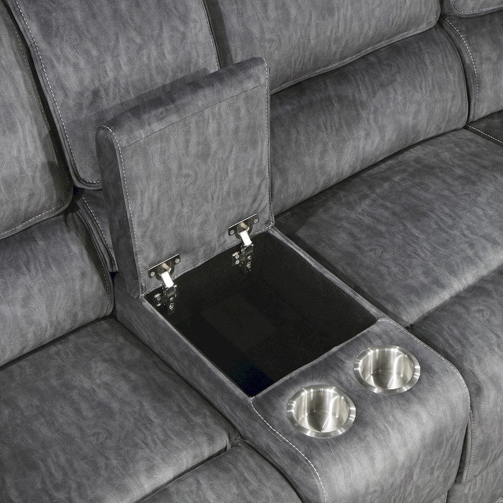 Homelegance  - Muirfield 3-Piece Reclining Sectional W/ Left Console in Gray - 9913x32LCN2R  view 6