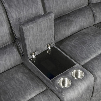 Homelegance  - Muirfield 3-Piece Reclining Sectional W/ Left Console in Gray - 9913x32LCN2R  view 6