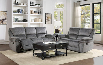 Homelegance  - Muirfield Double Reclining Love Seat in Gray - 9913-2WC  view 3