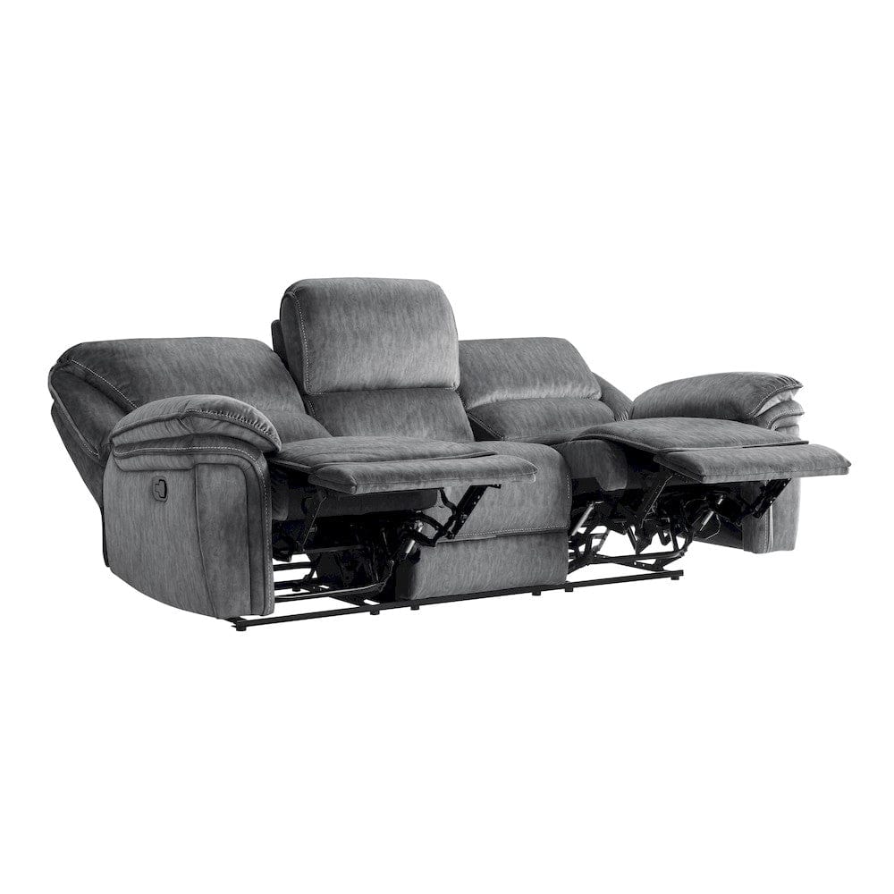 Homelegance  - Muirfield Double Reclining Sofa in Gray - 9913-3  view 5