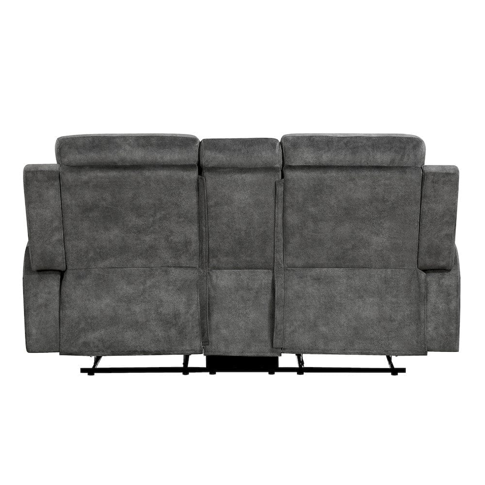 Homelegance  - Muncie Double Reclining Love Seat W/ Center Console in Brownish gray - 9635DG-2  view 3