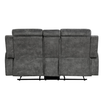 Homelegance  - Muncie Double Reclining Love Seat W/ Center Console in Brownish gray - 9635DG-2  view 3