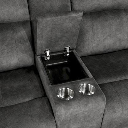 Homelegance  - Muncie Double Reclining Love Seat W/ Center Console in Brownish gray - 9635DG-2  view 10