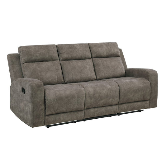 Homelegance  - Muncie Double Reclining Sofa in Brown - 9635BR-3  view 1