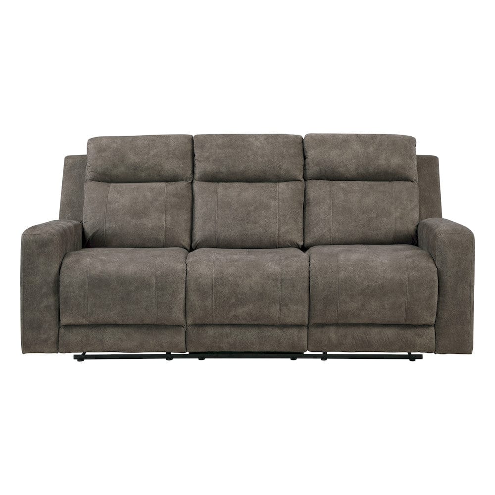 Homelegance  - Muncie Double Reclining Sofa in Brown - 9635BR-3  view 9