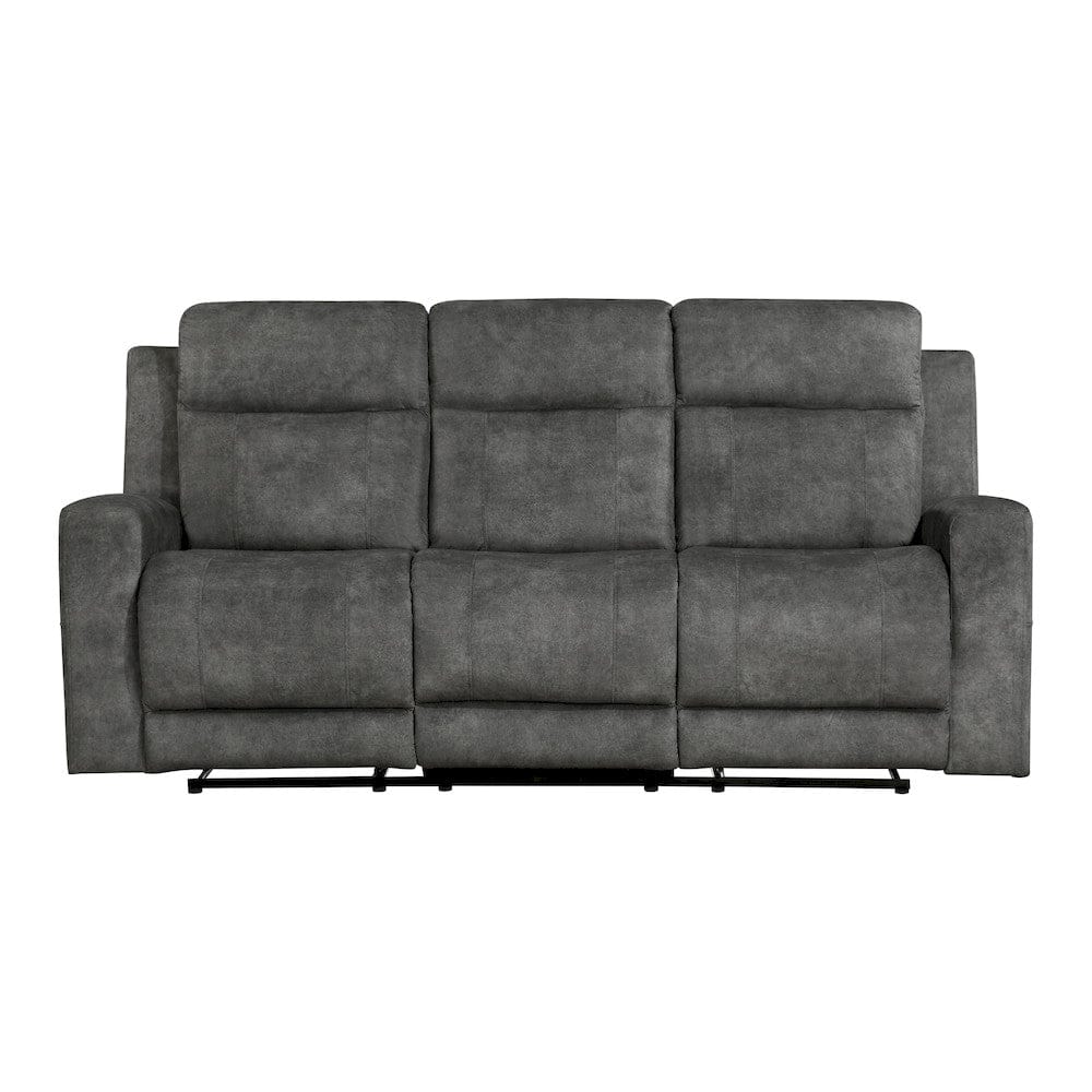 Homelegance  - Muncie Double Reclining Sofa in Brownish gray - 9635DG-3  view 1