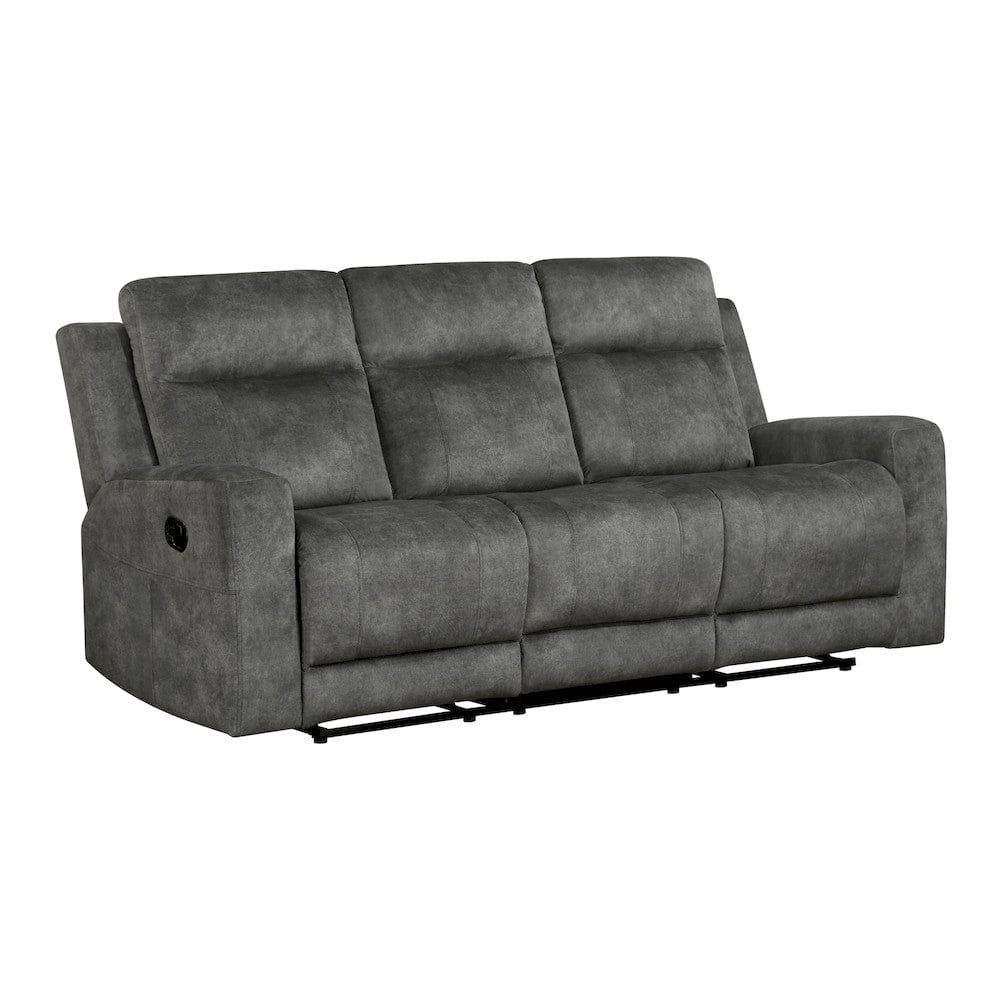 Homelegance  - Muncie Double Reclining Sofa in Brownish gray - 9635DG-3  view 2
