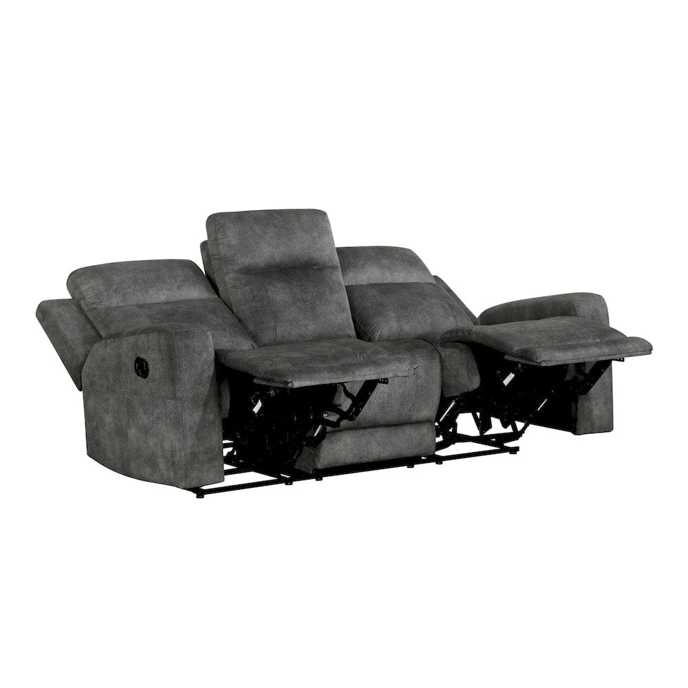 Homelegance  - Muncie Double Reclining Sofa in Brownish gray - 9635DG-3  view 4