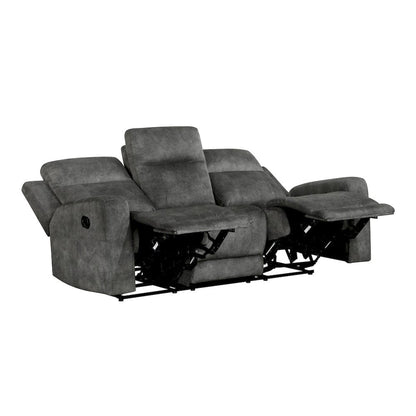 Homelegance  - Muncie Double Reclining Sofa in Brownish gray - 9635DG-3  view 4