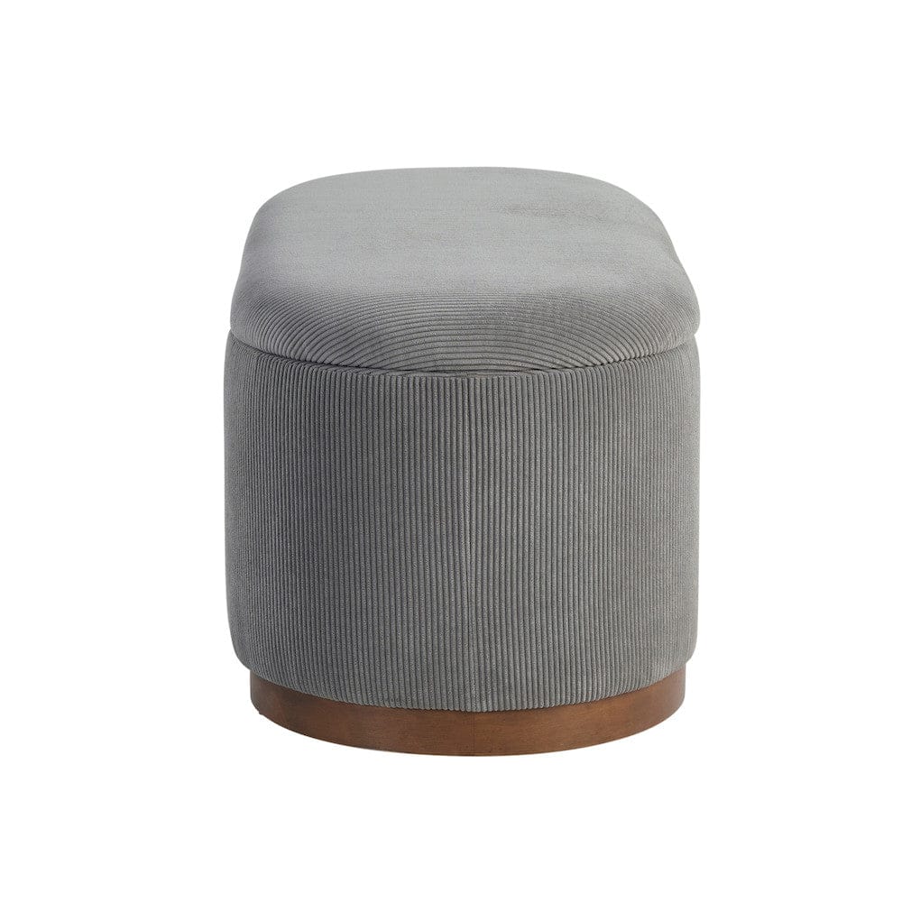 Homelegance  - Nell Lift Top Storage Bench in Gray - 4796GY  view 2