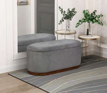 Homelegance  - Nell Lift Top Storage Bench in Gray - 4796GY  view 3