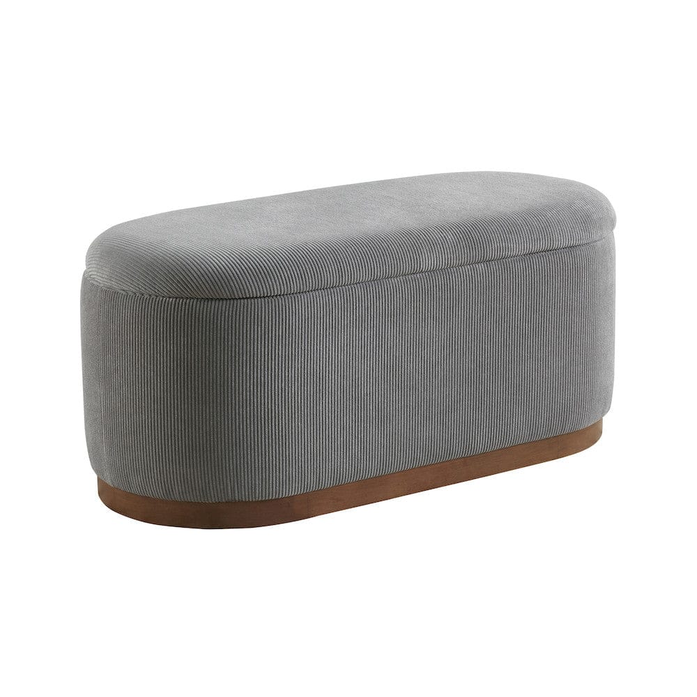 Homelegance  - Nell Lift Top Storage Bench in Gray - 4796GY  view 4