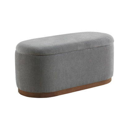Homelegance  - Nell Lift Top Storage Bench in Gray - 4796GY  view 4