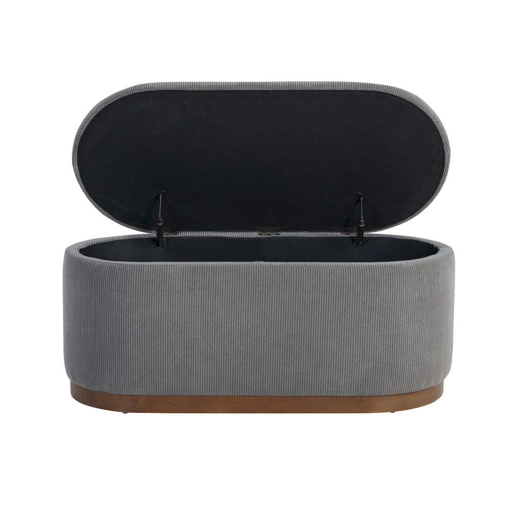 Homelegance  - Nell Lift Top Storage Bench in Gray - 4796GY  view 5