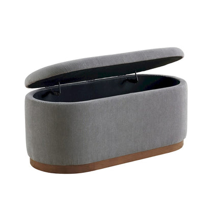 Homelegance  - Nell Lift Top Storage Bench in Gray - 4796GY  view 6